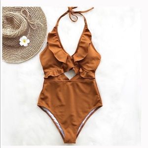 🔥NEW Beautiful Brown Monokini Swimsuit😍